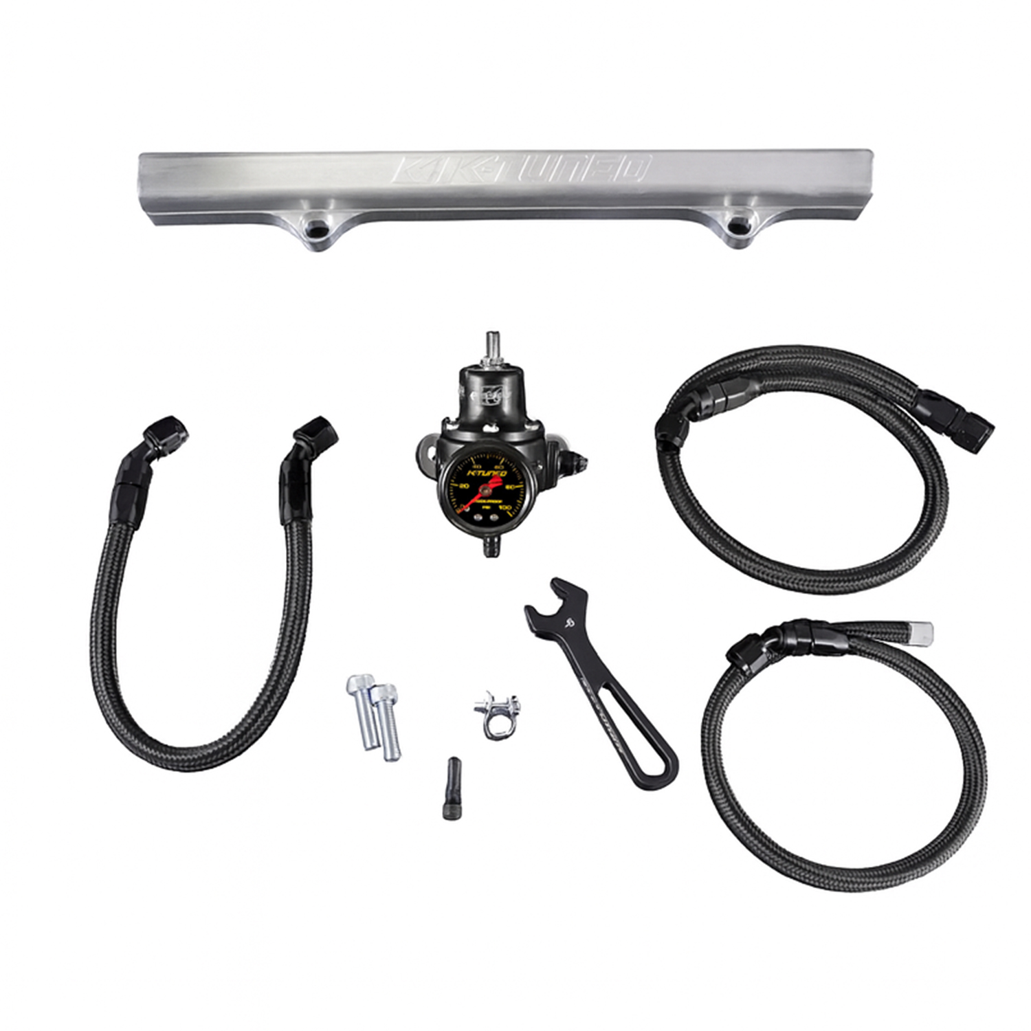 K-Tuned K Swap 6AN OEM Style Fuel System with Brushed Fuel Rail